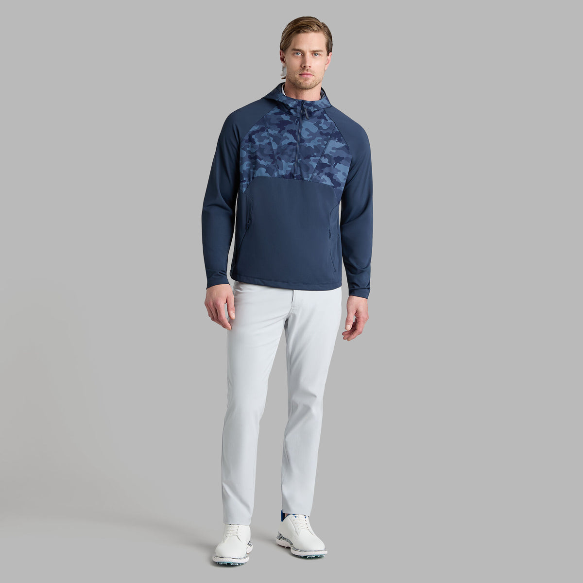 G/FORE Quality - HYBRID 1/4 ZIP HOODED PULLOVER