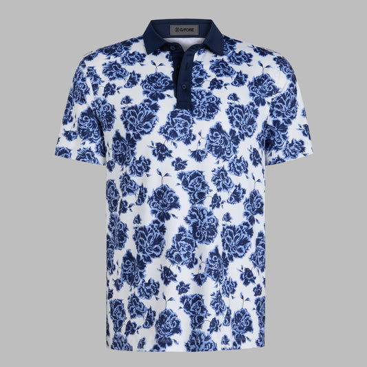 G/FORE Value - STAMPED FLORAL TECH JERSEY POLO