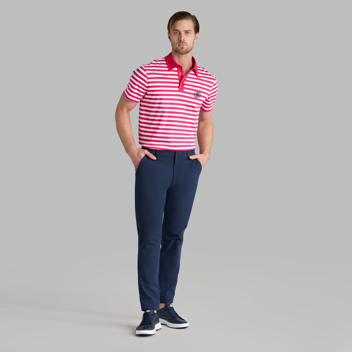 G/FORE Hot Sale - LTD RELEASE 2026 U.S. OPEN BRETON STRIPE COTTON POLO