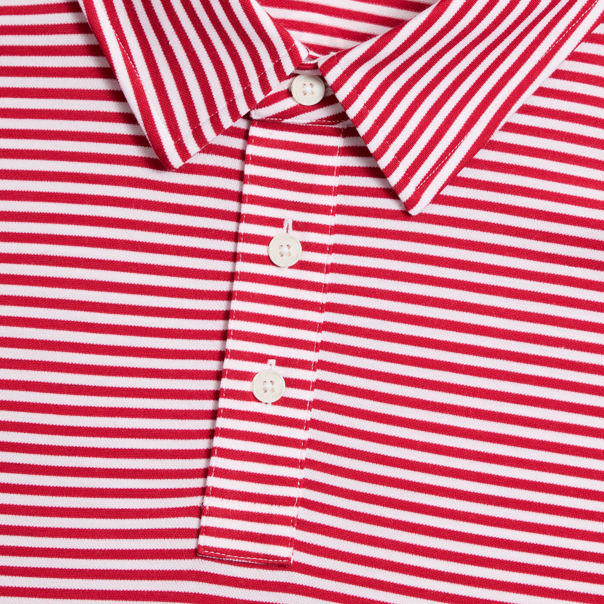 G/FORE Trusted - ALL PLAY STRIPE STRETCH KNIT POLO