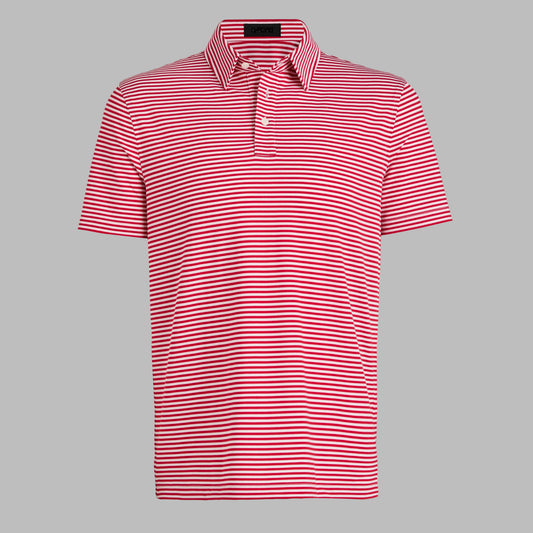 G/FORE Trusted - ALL PLAY STRIPE STRETCH KNIT POLO