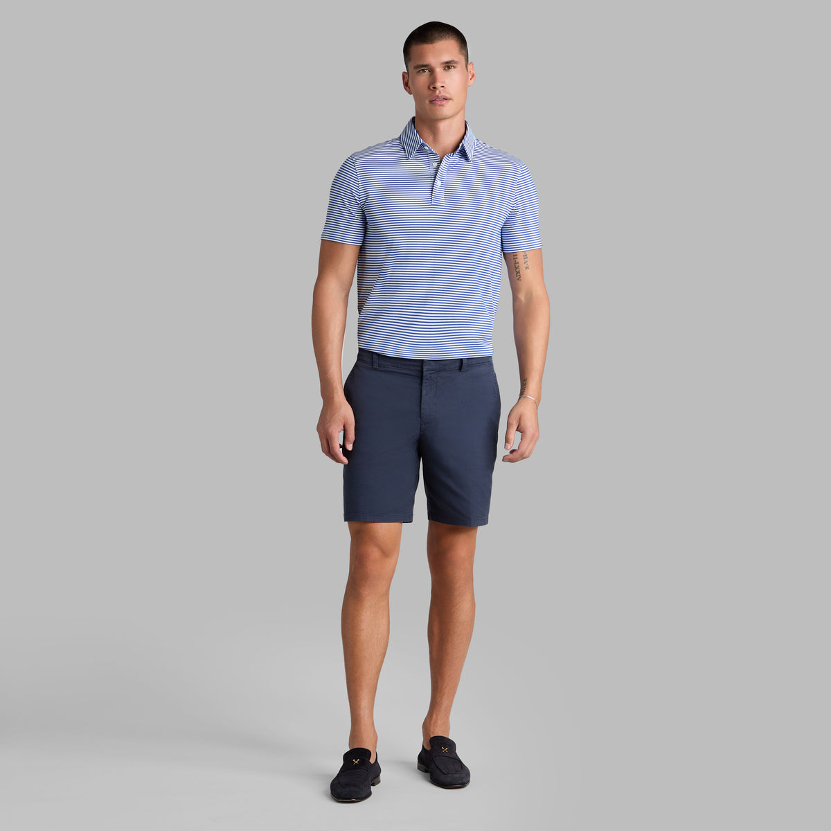 G/FORE Smart Buy - ALL PLAY STRIPE STRETCH KNIT POLO