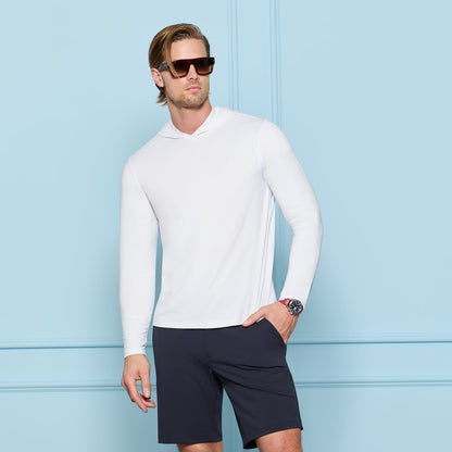 G/FORE Recommended - MÉLANGE ICE NYLON HOODIE |PULLOVERS & QUARTER-ZIPS |G/FORE
