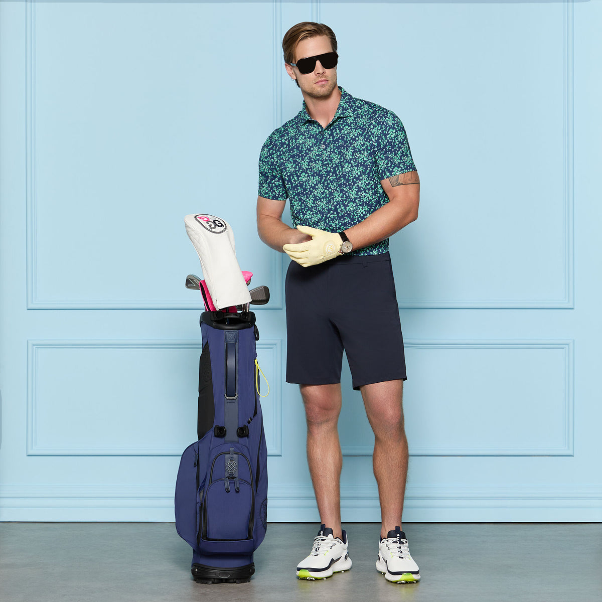 G/FORE Everyday - SCATTERED DITZY TECH JERSEY POLO