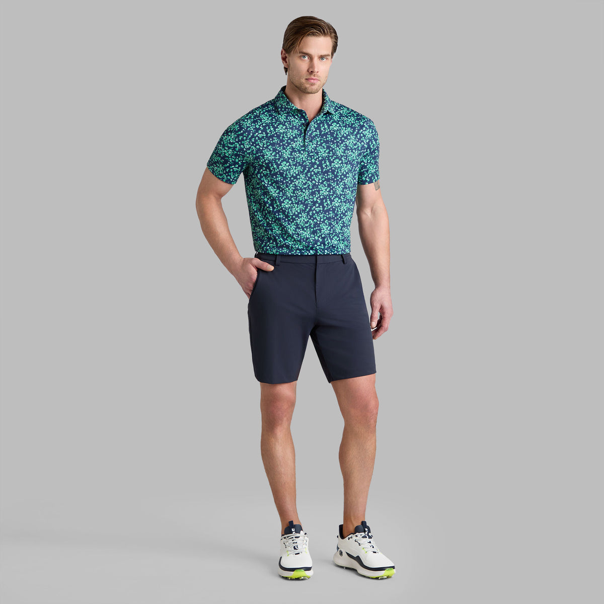 G/FORE Everyday - SCATTERED DITZY TECH JERSEY POLO