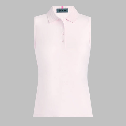 G/FORE Top Pick - PLEATED COLLAR SILKY TECH NYLON SLEEVELESS POLO
