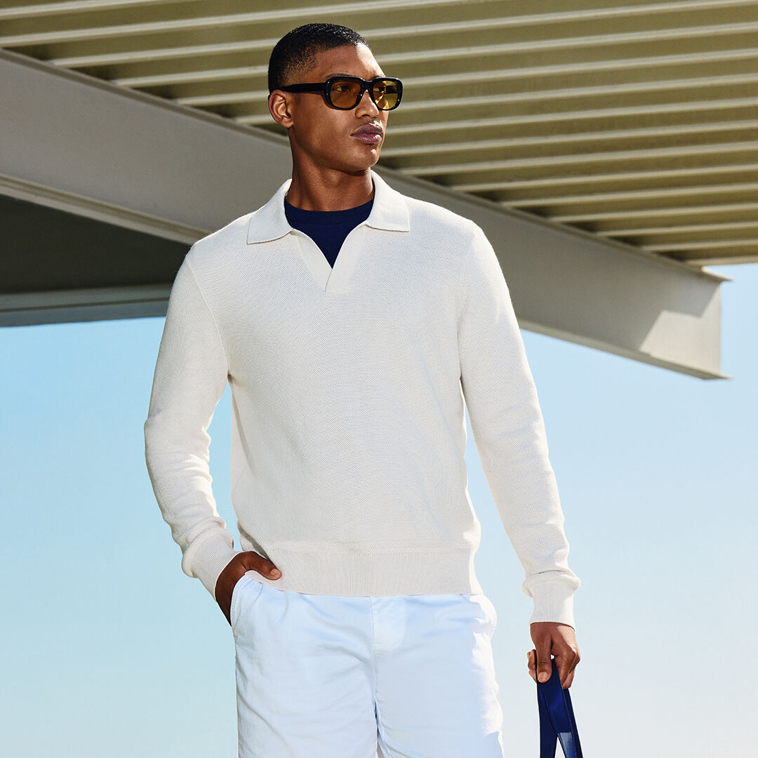 G/FORE Essential - JOHNNY COLLAR COOLING COTTON SWEATER POLO