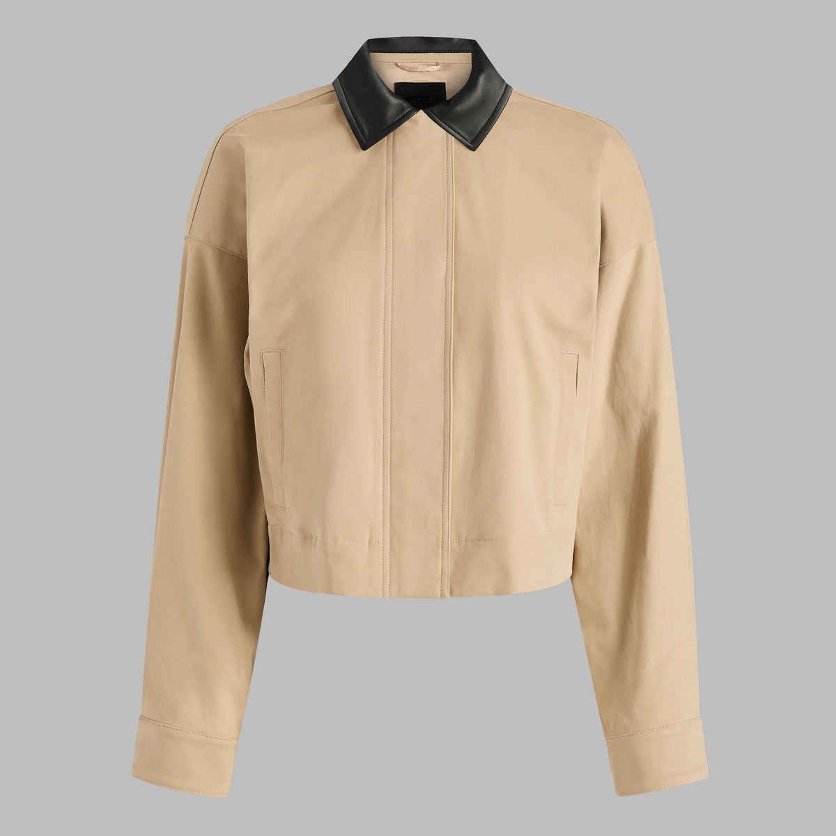G/FORE Customer Favorite - LTD RELEASE LEATHER COLLAR TRI-COTTON CROPPED JACKET