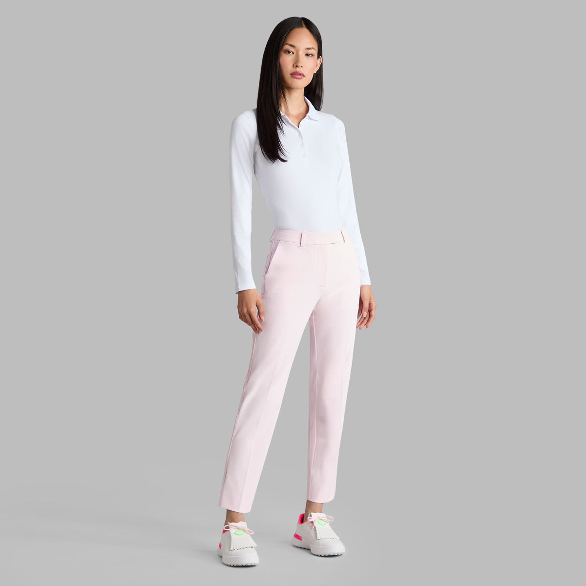 G/FORE Trusted - RIBBED TECH NYLON LONG SLEEVE POLO