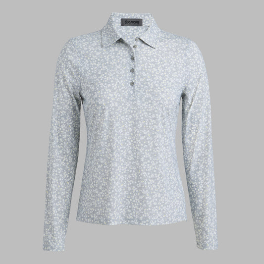 G/FORE Customer Favorite - DITSY FLORAL TECH JERSEY LONG SLEEVE POLO