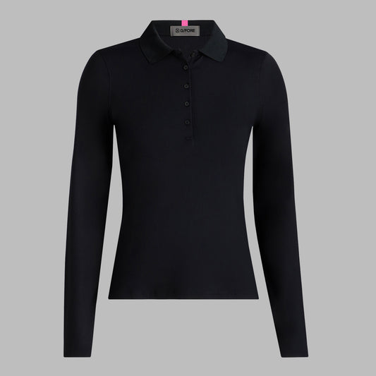 G/FORE Best Seller - RIBBED TECH NYLON LONG SLEEVE POLO