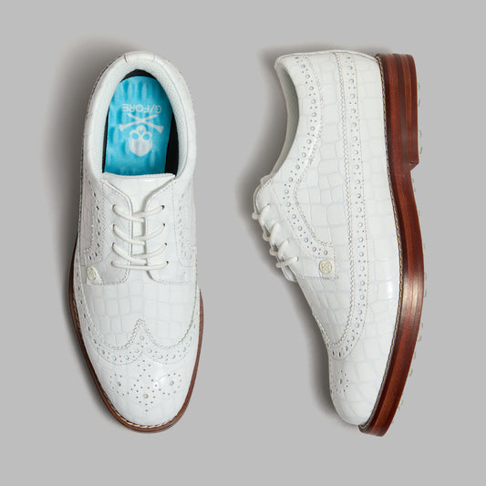 G/FORE Best Seller - LTD RELEASE GALLIVANTER CROC-EMBOSSED LEATHER LUXE SOLE GOLF SHOE