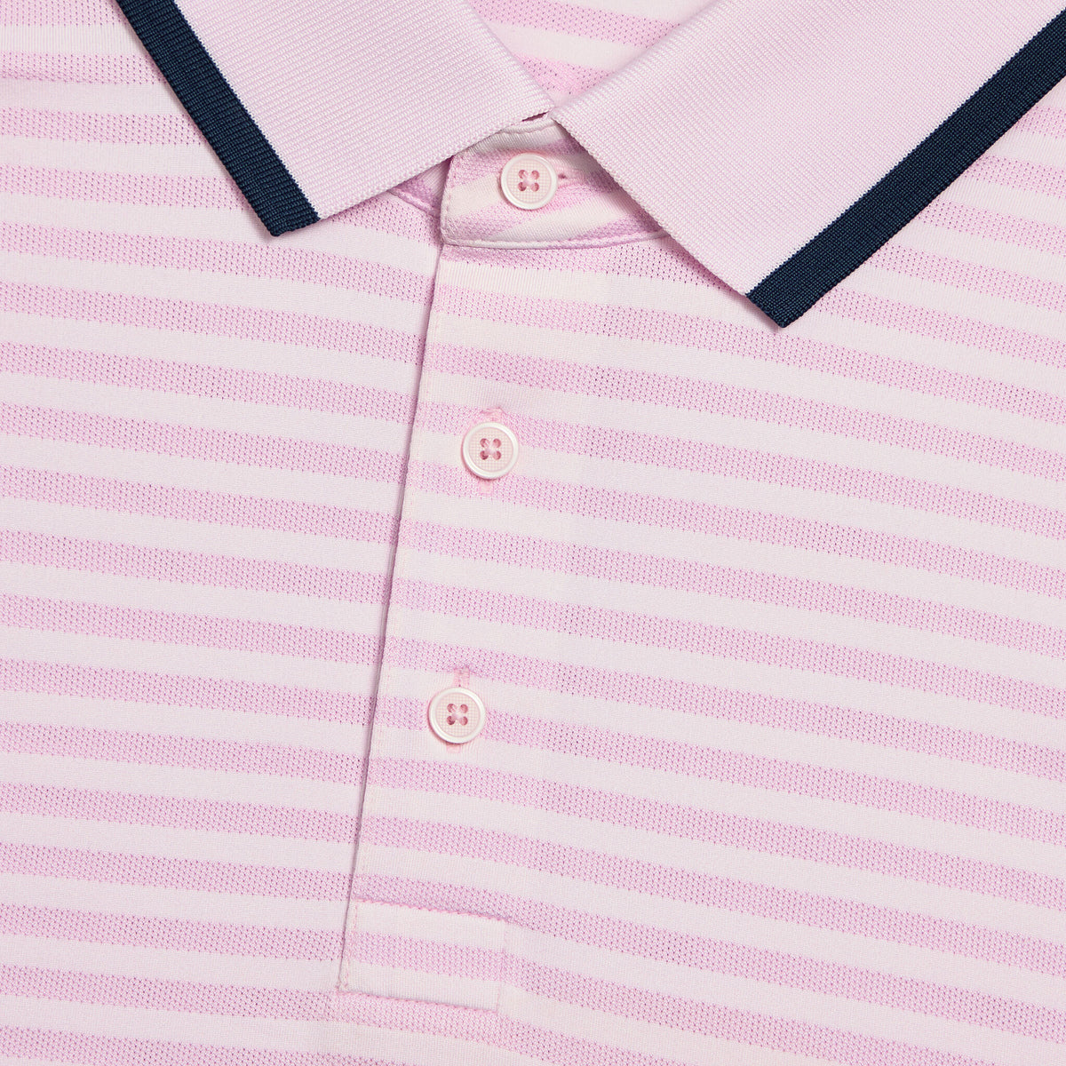 G/FORE Essential - PERFORATED STRIPE JERSEY POLO