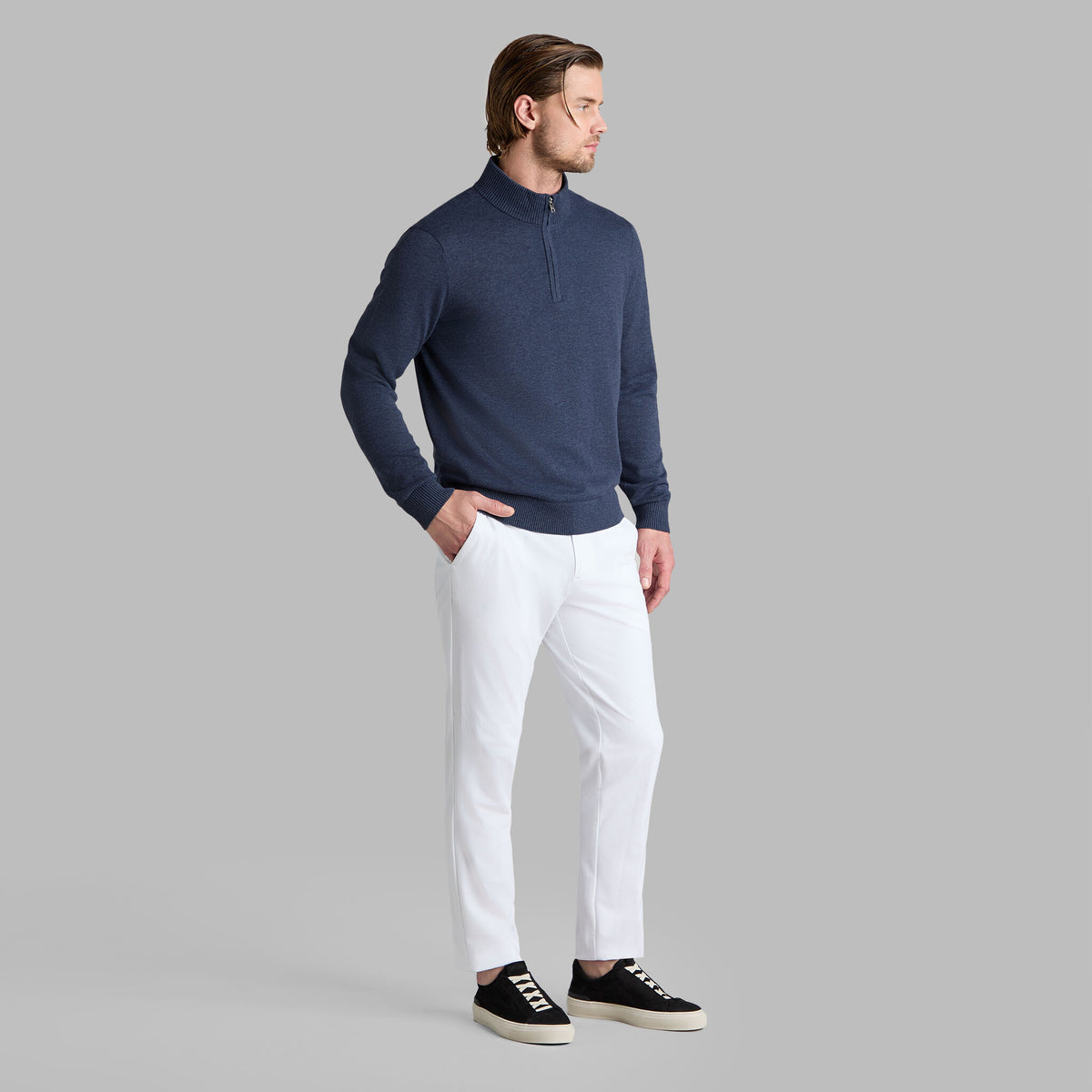 G/FORE Recommended - COOLING COTTON 1/4 ZIP SWEATER