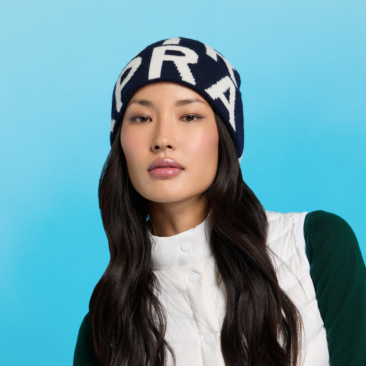 G/FORE Special Offer - PRAY FOR BIRDIES SCRAMBLE WOOL BEANIE