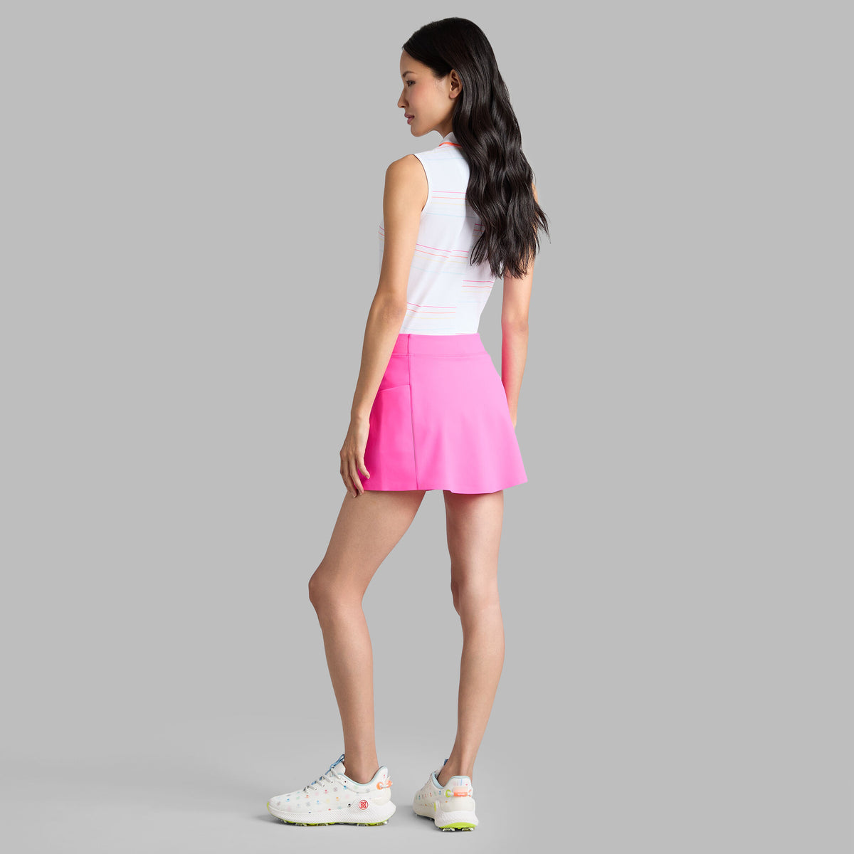 G/FORE Exclusive - OFFSET STRIPE TECH PIQUÉ SLEEVELESS POLO