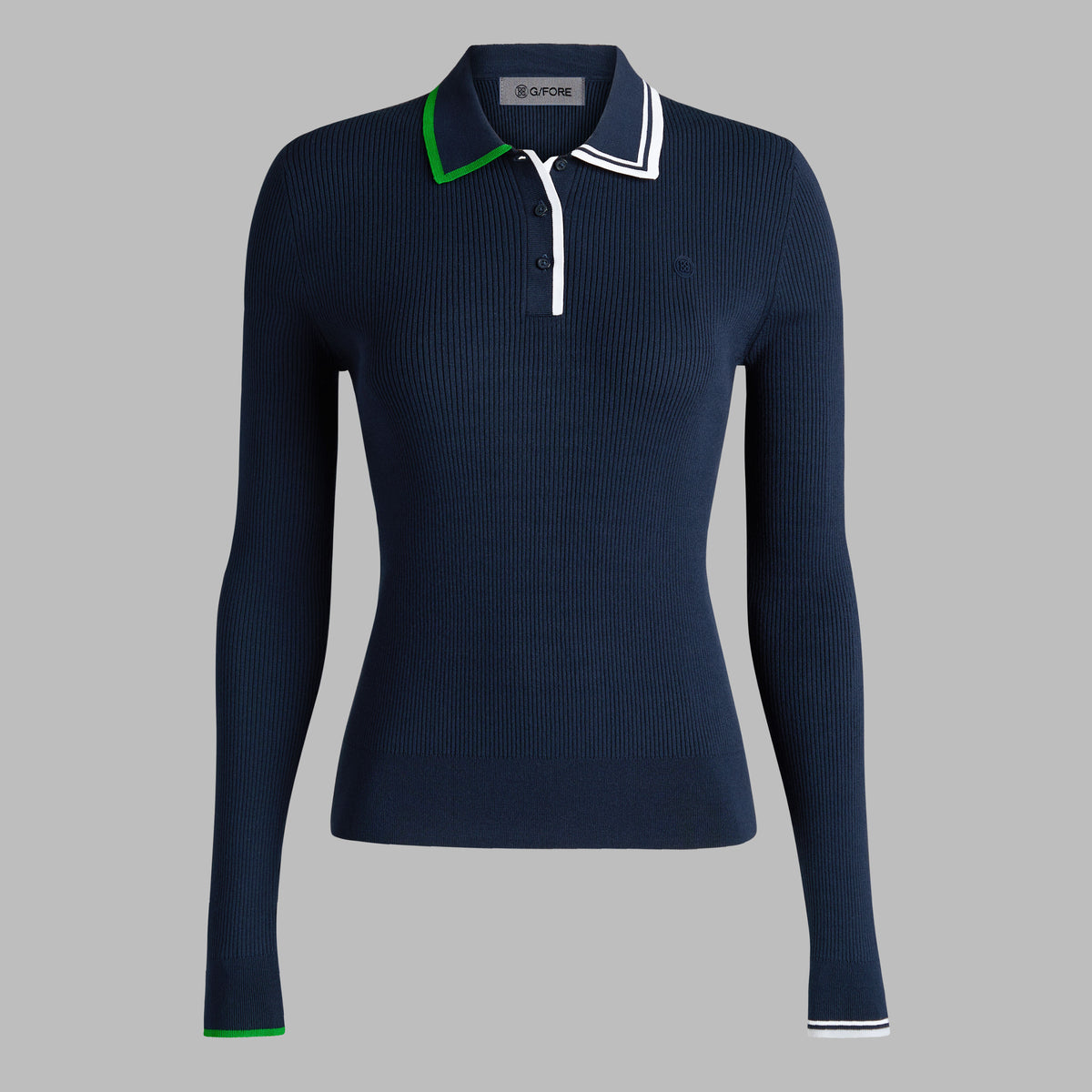 G/FORE Discount - VISCOSE BLEND LONG SLEEVE KNIT POLO