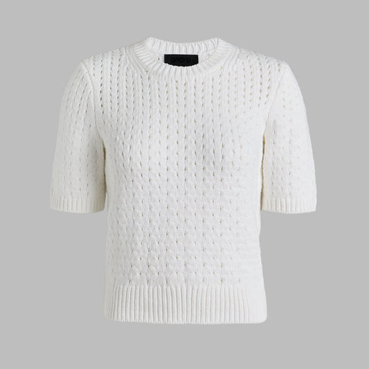 G/FORE Smart Buy - LTD RELEASE VILLA COTTON BLEND CROPPED SHORT SLEEVE SWEATER