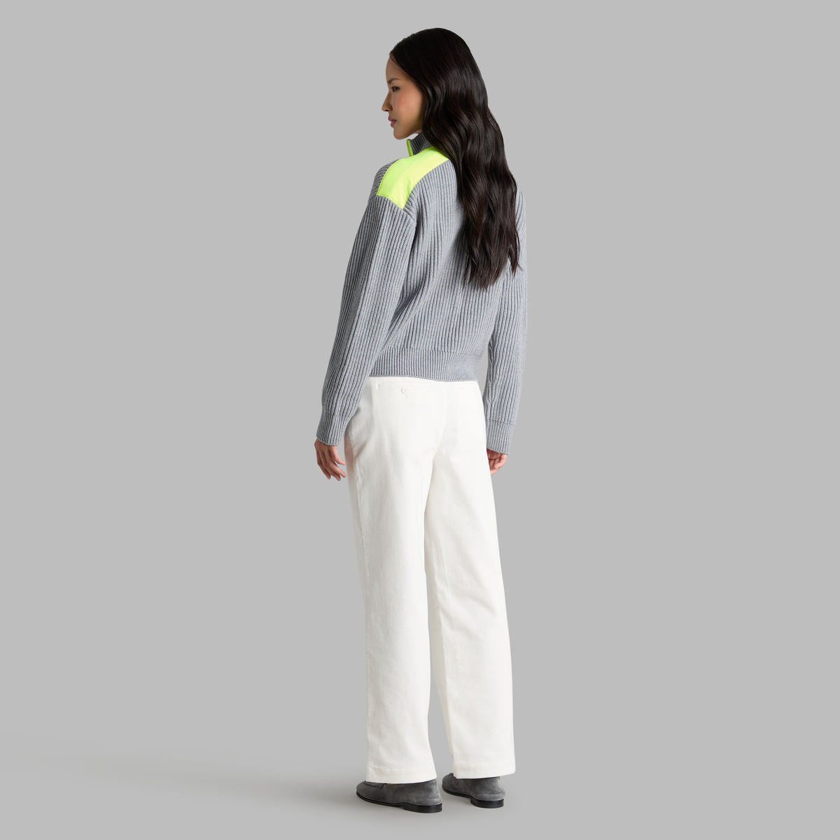 G/FORE Premium - FUNNEL NECK MERINO WOOL SWEATER JACKET