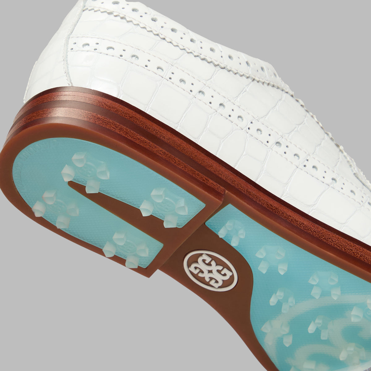 G/FORE Latest - LTD RELEASE GALLIVANTER CROC-EMBOSSED LEATHER LUXE SOLE GOLF SHOE