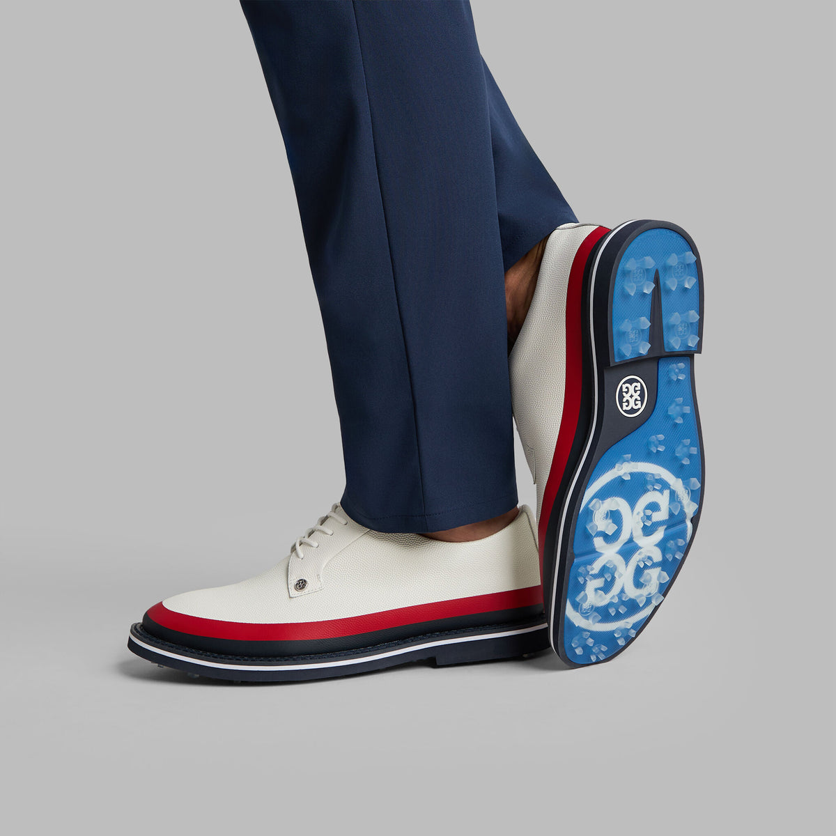 G/FORE Best Seller - GALLIVANTER TUXEDO STRIPE LEATHER GOLF SHOE